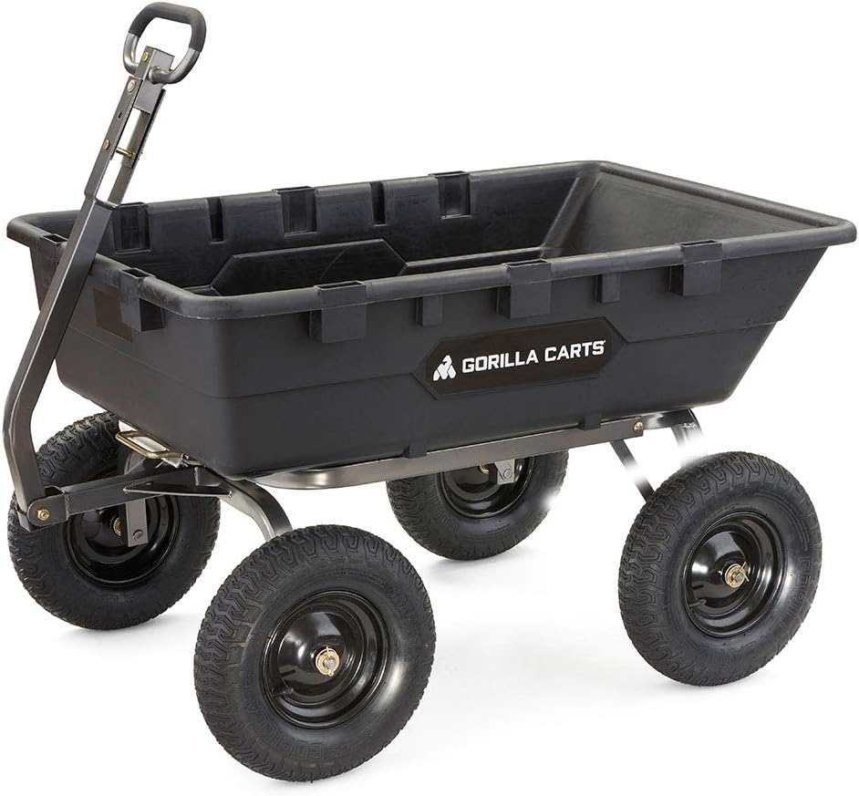 Gorilla Carts Heavy-Duty Poly Dump Cart