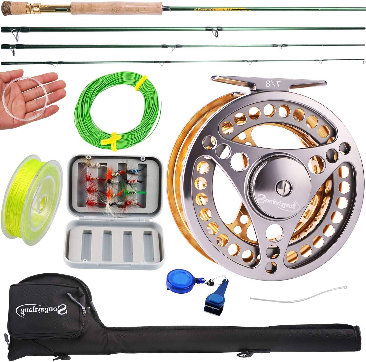 Sougayilang Fly Fishing Rod Reel Combo - Starter Kit