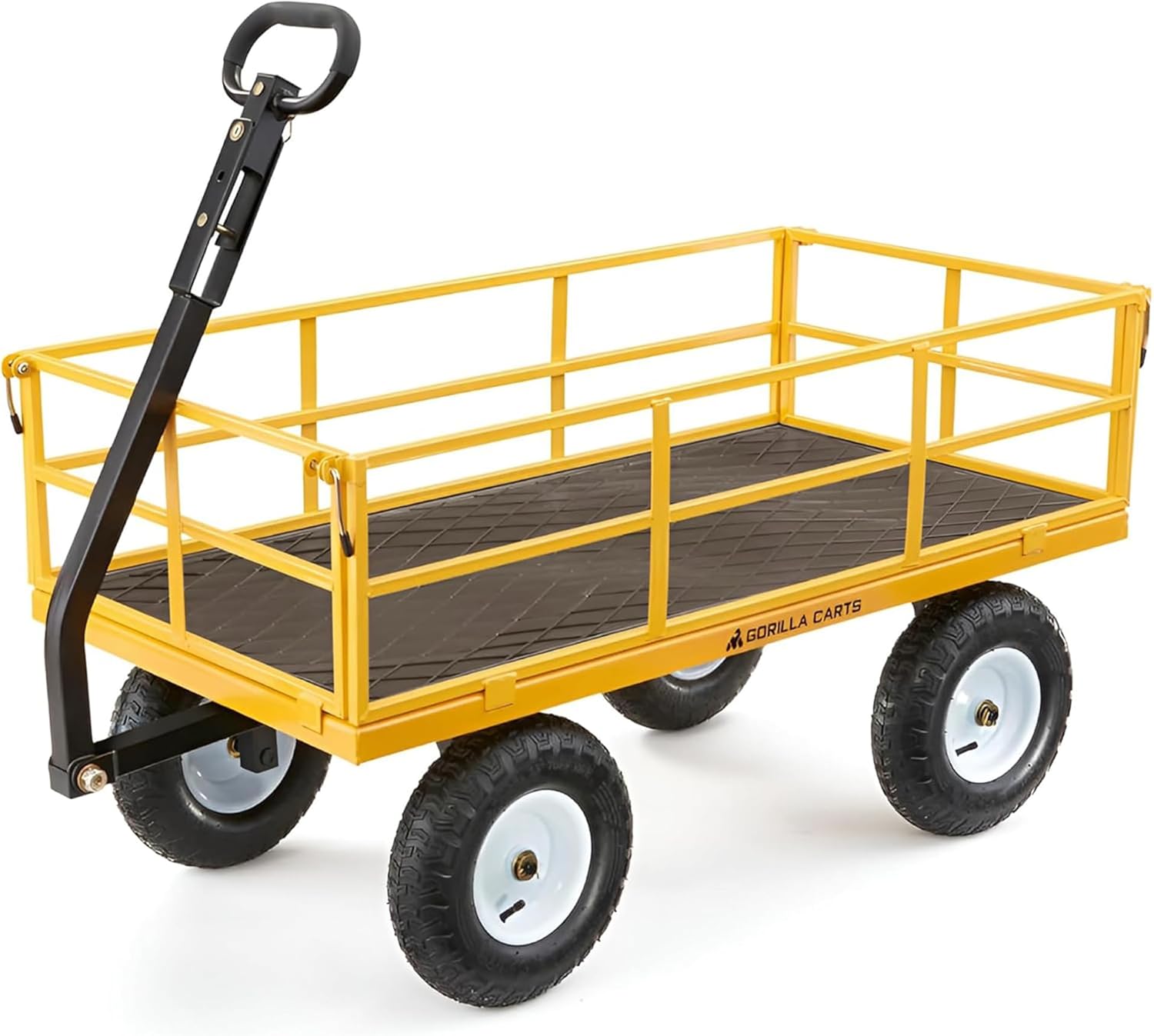Gorilla Carts Garden Cart - Steel Mesh, Removable Sides