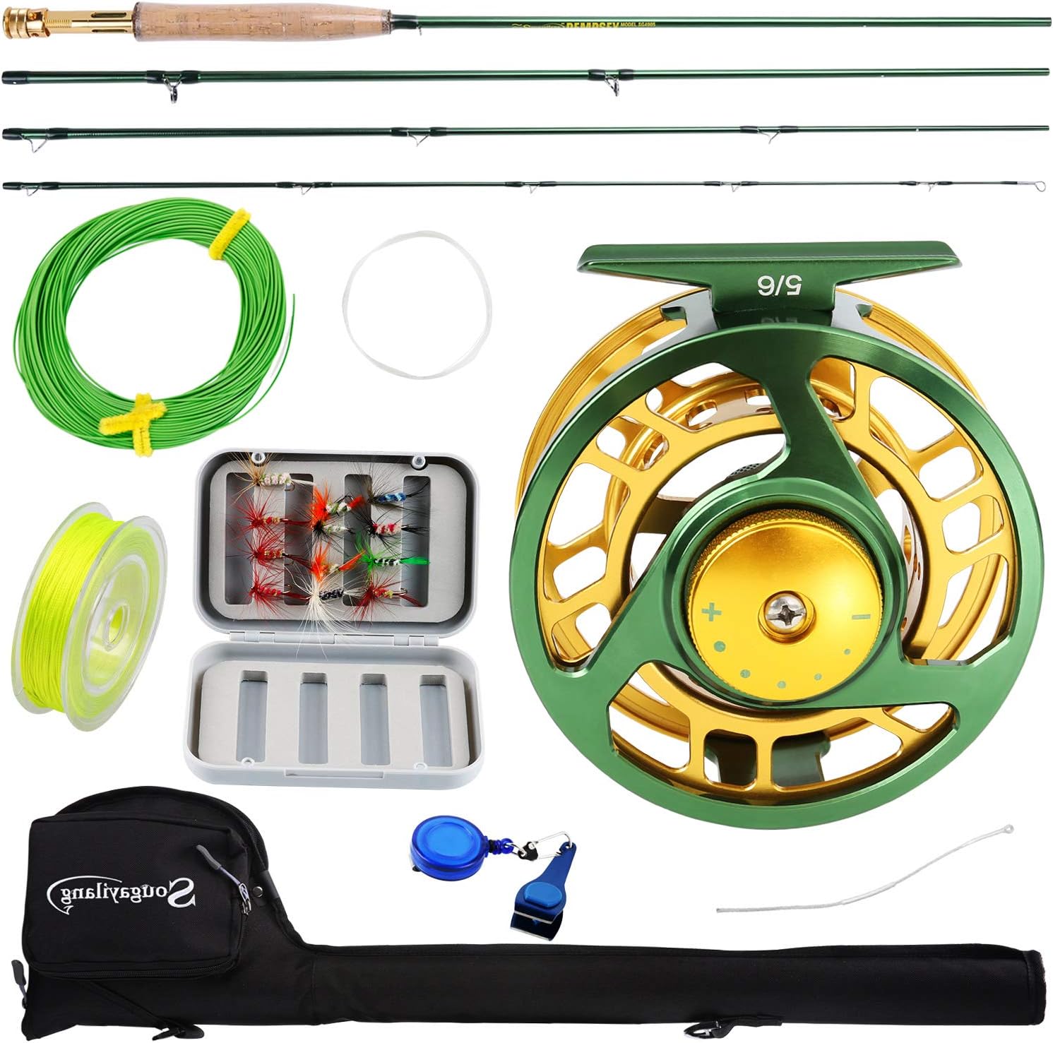 Sougayilang Fly Fishing Rod Reel Combo - Starter Kit