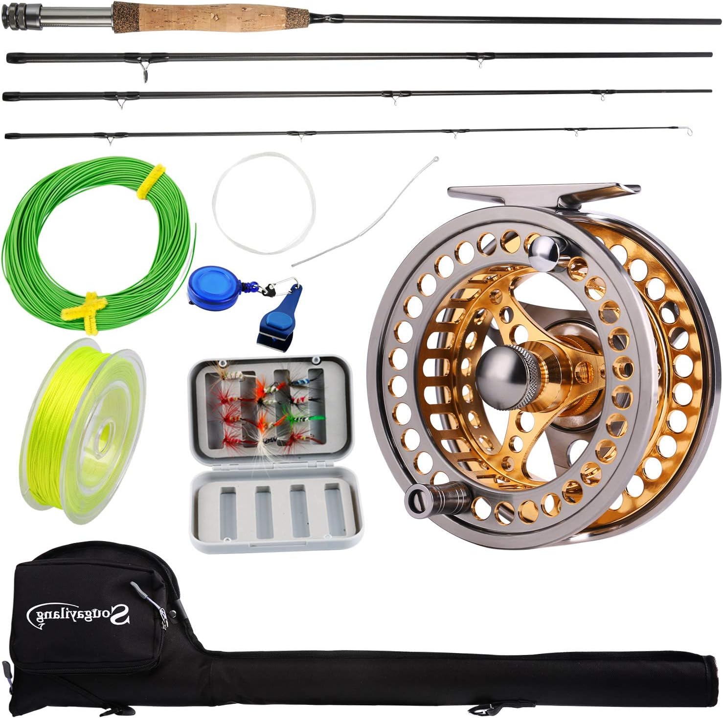 Sougayilang Fly Fishing Rod Reel Combo - Starter Kit