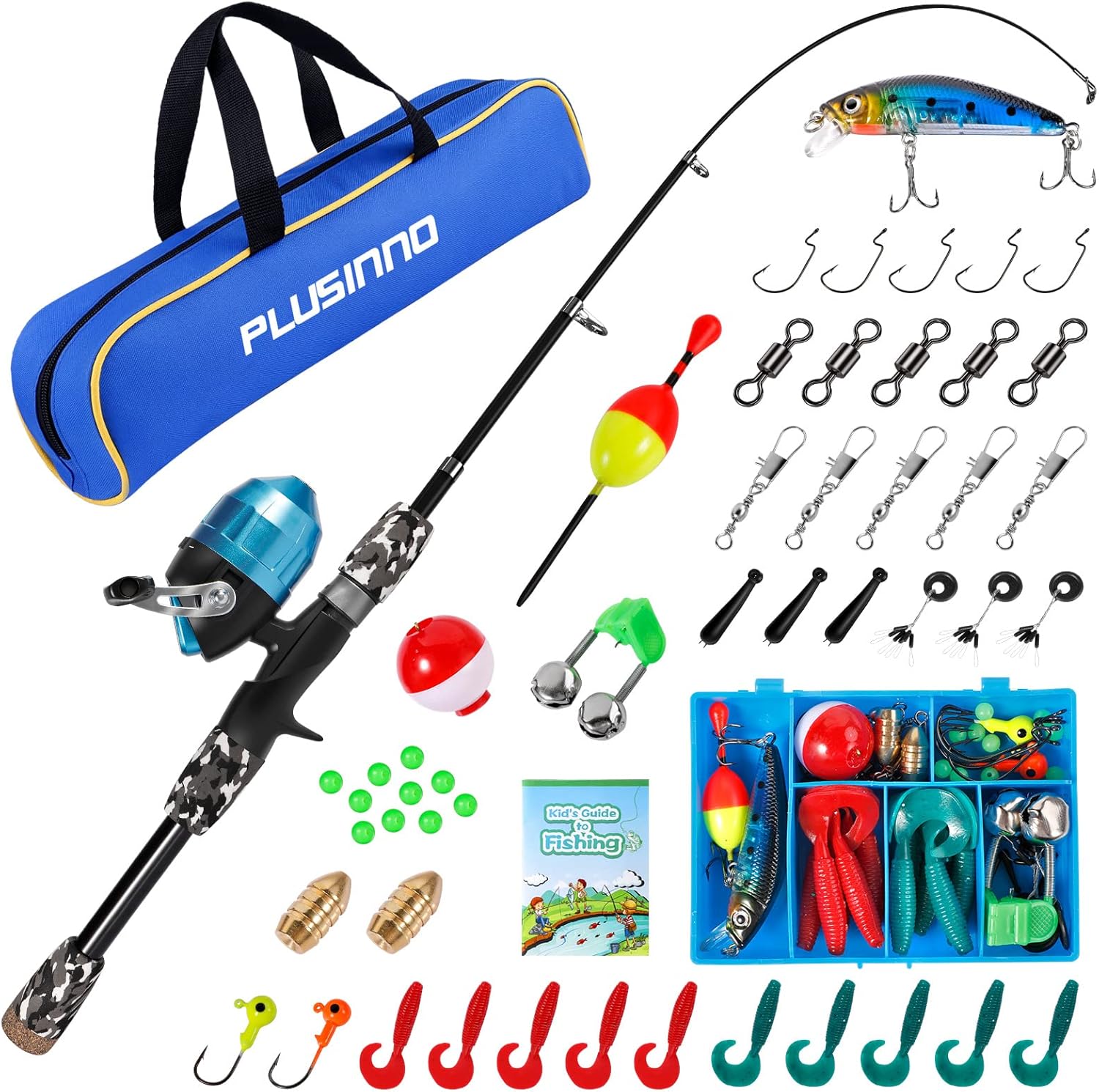 PLUSINNO Kids Fishing Rod Combo - Fun for All Ages