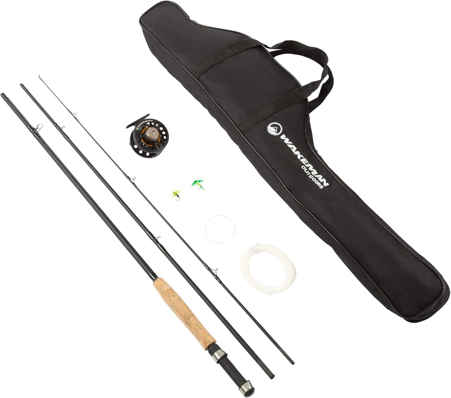 Wakeman Fly Fishing Rod Reel Combo - Black
