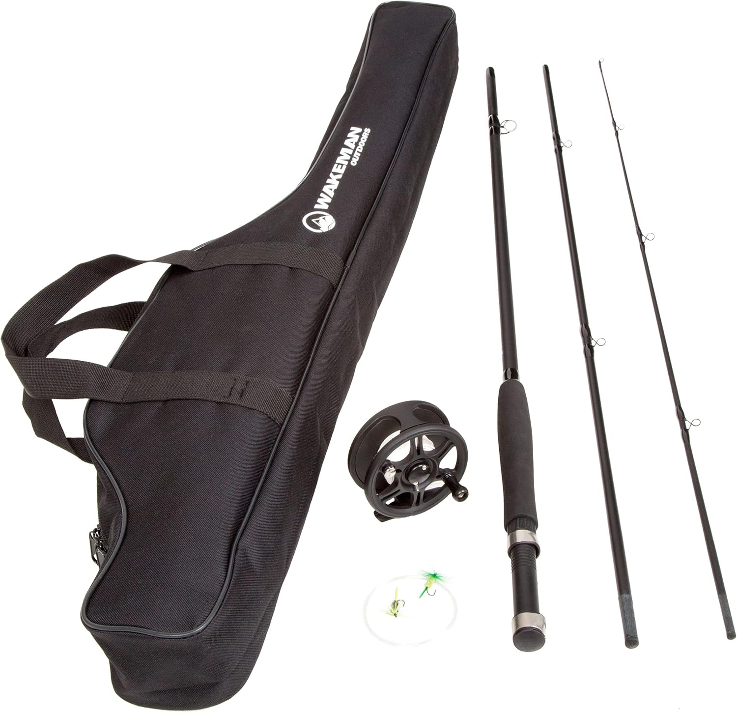 Wakeman Fly Fishing Rod Reel Combo - Black