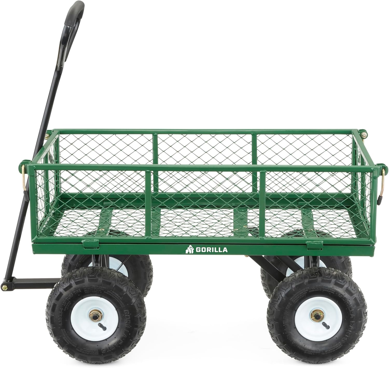 Gorilla Carts Garden Cart - Steel Mesh, Removable Sides