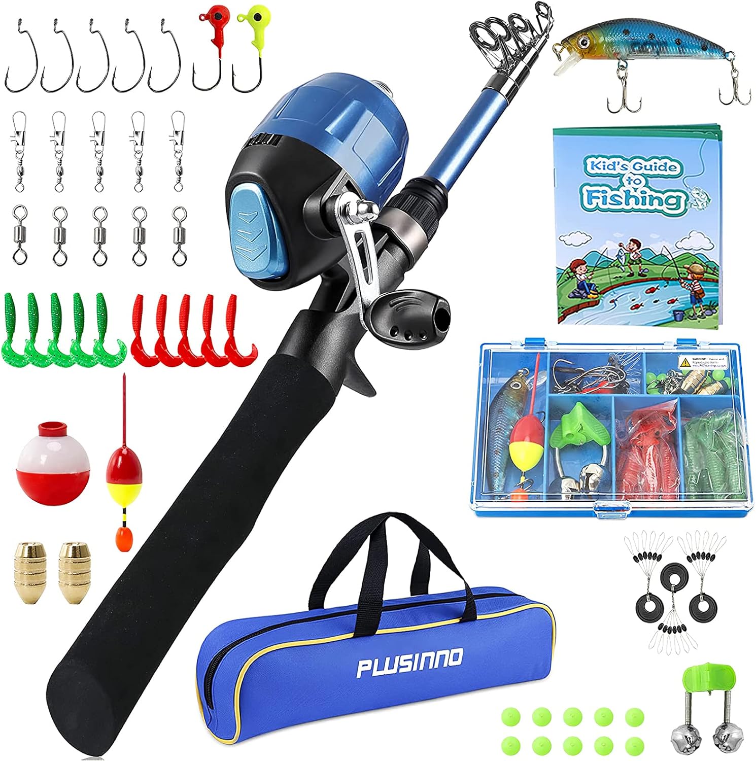PLUSINNO Kids Fishing Rod Combo - Fun for All Ages