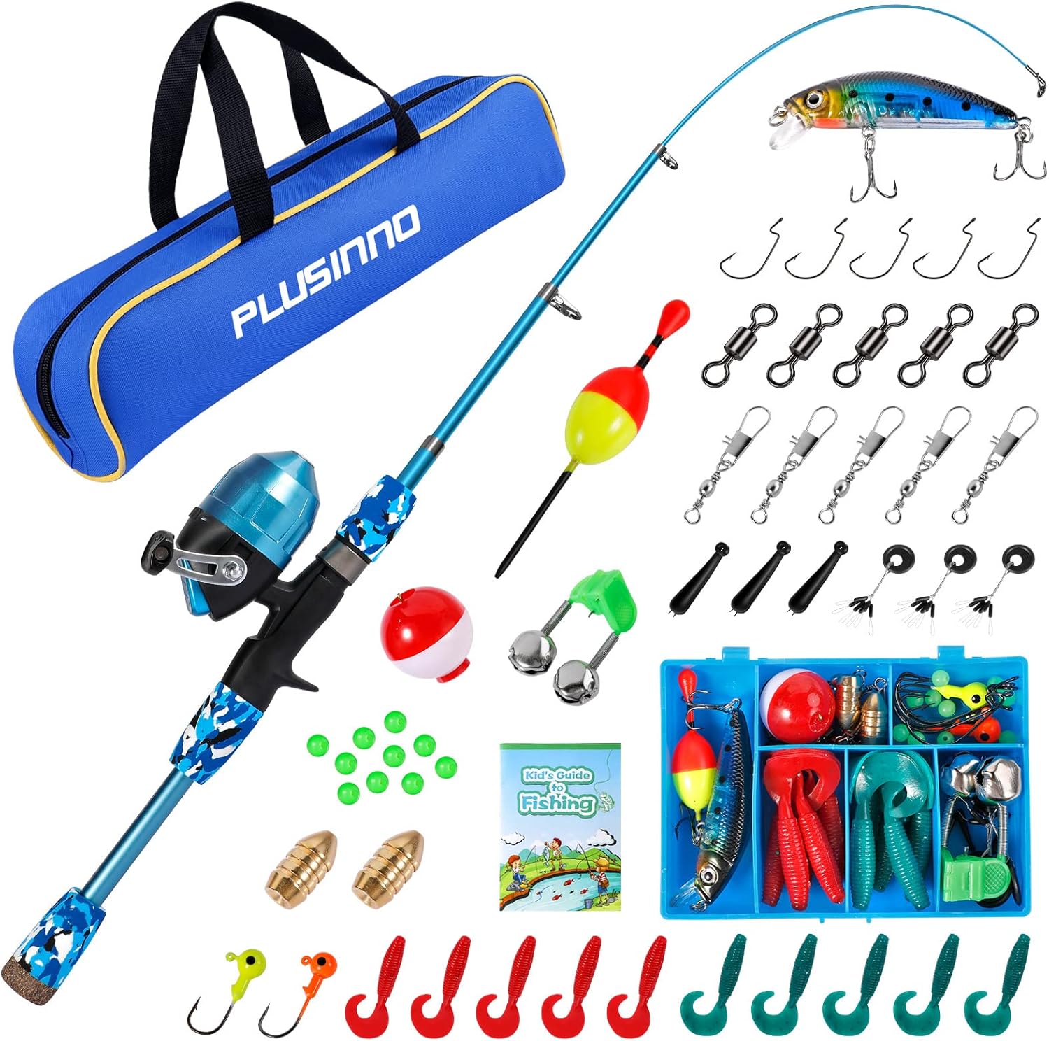 PLUSINNO Kids Fishing Rod Combo - Fun for All Ages